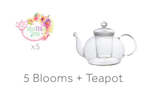 Teapot + 5 Blooms